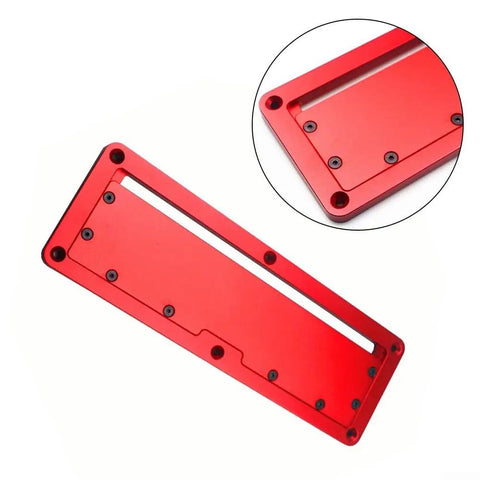 Red Aluminum Alloy Flip Adjustable Throat Plate For Electric Circular Saw, Precision Table Saw Insert Plate, Quick Fit Pro Grade Accessory