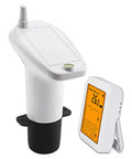 No Fuss Ultrasonic Water Level Monitor With Digital Readout And High Sensitivity Sensor For Accurate Tank Capacity Measurement In Home Containers, Reservoirs, Farms And Indoor Storage featuring a compact design and display.