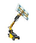 Pro Level Electric Vacuum Suction Cart Lifter Built For Easy Glass Wall Installation And Busy Construction Crews Shifts Marble Slabs Like Butter With Trusty Silicone Grips For Zero Sweat Lifting holding a large glass panel.