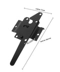 Beefy Heavy Duty Post Mount Gate Hinge For Wooden Fence Gates Outdoor Yard Security Hardware Durable Iron Gate Hardware For Backyard Fences Weatherproof Construction Ensures Smooth Operation And Long Lasting Performance, black iron, 10.41 in