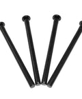 Four black door hinge pins, 3.5 inches long, metal, for interior door hinge replacement, 4-pack