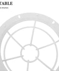 Rugged Iron Mesh Guard For Smoke Sensors And Fire Alarms, white protective cover with stable structure detail.