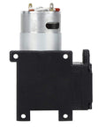 Side view of a Tiny 10 Liters Per Minute DC Vacuum Pump With 81 kPa Negative Pressure 24V DC Compact Lab And Home Medical Gear