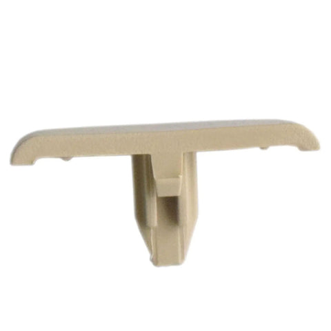 Beige Sun Visor Clip Direct Replacement For Ford Edge 2013-2024, Ford Fusion 2013-2016, Lincoln MKZ; OEM style, side view