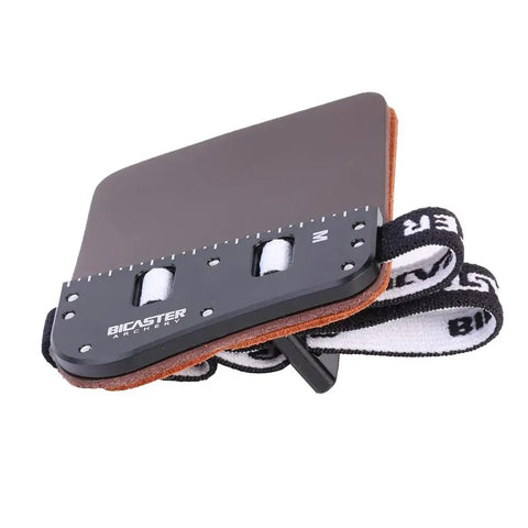 Barebow Finger Tabs With Cowhide Face And Aluminum Plate Large Right Handed Archery Tab Built For Barebow Action Radiused Edges