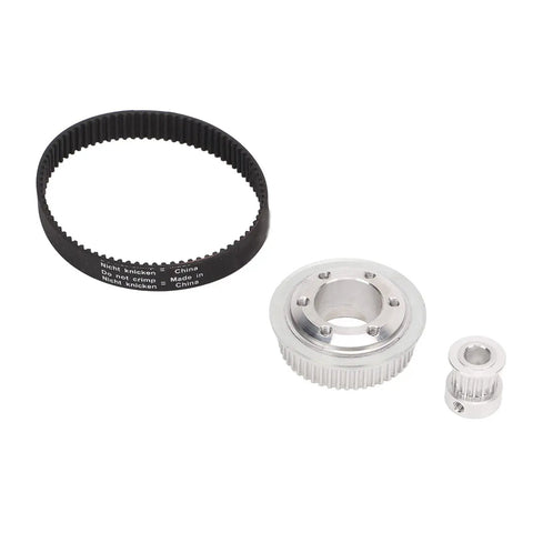 Electric Skateboard Synchronous Gear Kit Upgrade Built From Durable Aluminum Alloy For Dope Performance Reduces Slippage With Three To One Gear Ratio Easy DIY Hardware To Boost Acceleration And Board Longevity components displayed including belt and gears