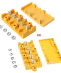 Bright Yellow 3-Wire E-Bike Motor Phase Wire Connector Junction Box For Controllers, Battery Cables, And Terminal Blocks