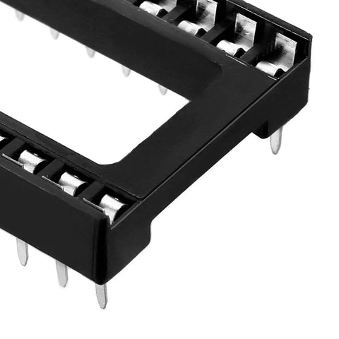 Close-up of DIP IC Socket Adapter 32 Pin Dual Row 2.54mm Pitch Solder Type With 15.2mm Row Spacing showing pins and dual rows.