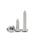 Heavy Duty Pan Head Phillips Screws 100 Pack Size 4 By Half Inch Self Tapping Fasteners Slick Silver 304 Stainless Steel
