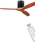 Quiet 52 Inch Noiseless Wood Ceiling Fan With Remote Control, 6 Speeds And 4 Timer Settings, Reversible Wood Blades, No Light