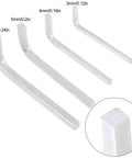 Four Piece Square Head Wrench Set With L Shaped Elbow Wrenches For Pocket Hole Screws, Chrome Vanadium Steel Construction