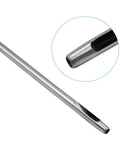 Close-up of Eyelet Hole Punch Die Tool For Leather Craft And DIY Projects 3mm Grommet Setter, stainless steel tip view.