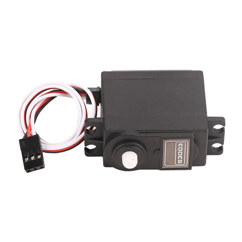 Premium Standard Size RC Servo Motor Fits Futaba And Hpi Rc Cars black housing with connectors for easy installation.