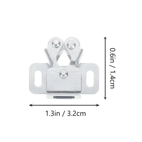 Single latch from the 35Pcs Door Ball Catch Cabinet Hardware Kit with Cold Rolled Steel Double Roller Latches