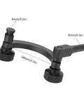 8mm Dial Indicator Holder And Centering Stand For Machinists Half Round Test Dial Indicator Support For Pro Grade Precision Measurement In Workshop High Quality Alignment Tool For Machining Setup, black steel, 8mm rod