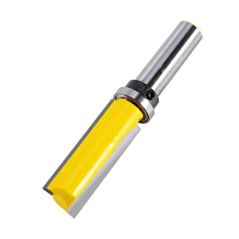 Top Bearing Flush Trim Router Bit For Woodworking Pro Grade Cut Industrial Grade Straight Flute Built Tough Heavy Duty Performance For Electric Routers And Engraving Machines, yellow carbide bit