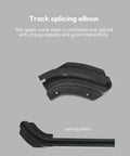 Kickass Motorized Sliding Barn Door Hardware Kit Featuring Super Smooth Glide Control Remotes And Touch Panels For Up To Fifty Nine Inch Doors Zero Floor Track Required Rapid Install splicing elbow track detail.