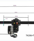 Beefy Rear Axle Kit With 72V 1500W Brushless Motor Differential for DIY vehicles, showing 40 inch rear axle shaft and dimensions.