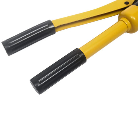 Heavy Duty Hydraulic Rebar Cutter Pliers Handheld Steel Bar Trimmer Tool With Case Cuts 5/8 Inch grip handles close up detail