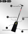 Top Notch Pro Grade Carbon Fiber Dragon Boat Paddle With T Handle IDBF Approved 47 Inch Full Carbon Paddle For Dragon Boat Teams Lightweight Durable Competitive Paddling Gear For Paddlers