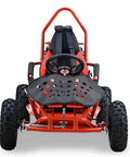 Front view of Red and Black Off Road Go Kart With Roll Cage 50cc Gas Powered Single Seat Racing Buggy for Youth and Adults