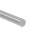 Side view of round steel rod, 5.1 mm diameter, 100 mm long, silver cylindrical shaft