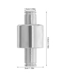 Heavy Duty Steel Hydraulic Pallet Jack Handle Roller With Gleaming Polish showing dimensions 5.5cm x 3cm, designed for easy installation.