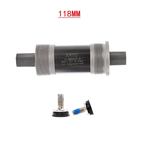 Square Taper Bike Bottom Bracket 68mm Shell 118mm Upgrade for road and mountain bikes with bolts and high precision bearings