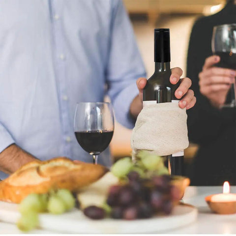 Solid As A Rock Heat Shrink Wine Caps, 150 Pack Black Bottle Sleeves For Home Cellar Projects, wine bottle wrapped with cloth.