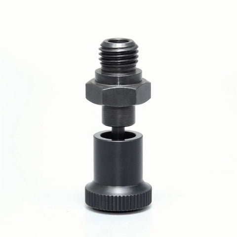 Rock Solid M12 Indexing Plunger Pin Embedded Threaded Positioning Pin With Dead On Segmentation Grip, steel construction.