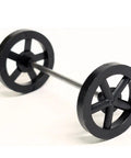Set Of 100 Plastic Front Wheels And 50 One Eighth Inch Axle Rods For Educational Robotics And Mechanical Kits 1.38 Inch Wheels