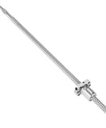 400mm Rolled Ballscrew With Anti Backlash Ball Nut For Smooth CNC Motion And Automation Equipment, side view of ballscrew and nut.