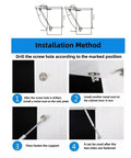 Installation method for Slick Soft Close Gas Struts For Cabinets And Toy Boxes With Dead Sure Lifting Action Premium Safety Lift Supports.