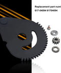 Steering Gear Kit For Lawn Tractors Fits MTD Troy Bilt And Craftsman Models Replacement For 61704094 And 9480389 components displayed