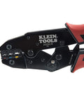 Ratcheting Insulated Terminal Crimper For 10 To 22 AWG Wire With Three Cavities 22 16 12 10 Red Blue Yellow Adjustable