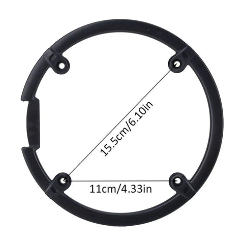 Black Chainring Guard For Mountain And Road Bikes 44T Sprocket Protector Crankset Shield 4 Hole Mount Fits M430 M590 M390