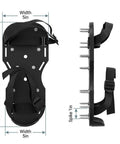 Epoxy Floor Spiked Shoes With 1 Inch Spikes, 4 Pairs For Coating, Overlay And Resin Application, Adjustable Straps, Side and Top View