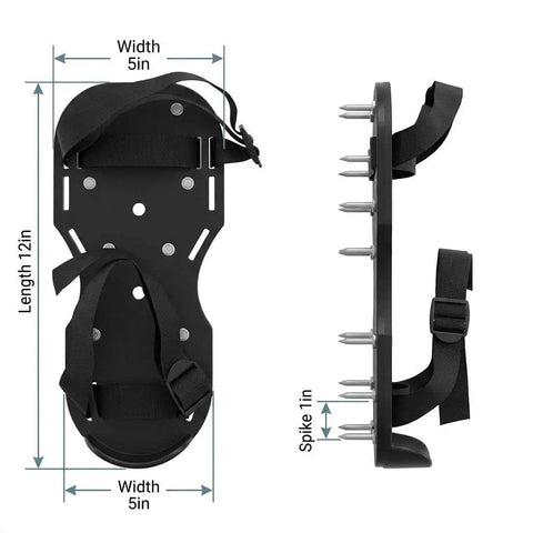Epoxy Floor Spiked Shoes With 1 Inch Spikes, 4 Pairs For Coating, Overlay And Resin Application, Adjustable Straps, Side and Top View