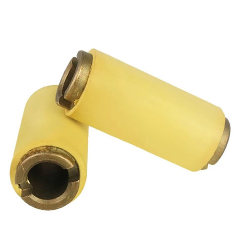 2 Pack 15X8X36mm Heavy Duty Rubber Feeding Roller For Edge Banding Machines Woodworking Tools, yellow elastomer rollers.