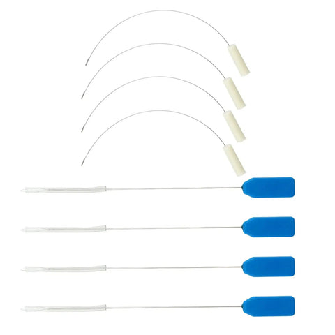 Time Saving Needle Threader For Sewing Machines With Ergonomic Grip And Sturdy Construction A Handy No Fuss Threading Tool For Home Sewers And Pros To Quickly Thread Thick Or Fine Threads In Garment Making And Fabric Repairs, blue handle needle threader set