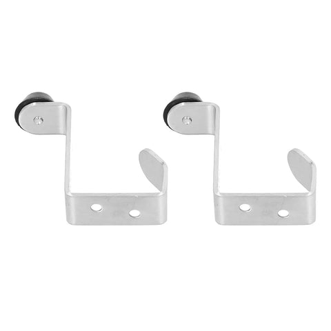 Stainless Steel Door Stopper With Built In Hook 2 Pack For Home And Office Multifunctional Door Holder Hangs Keys Bags Jackets Towels And More