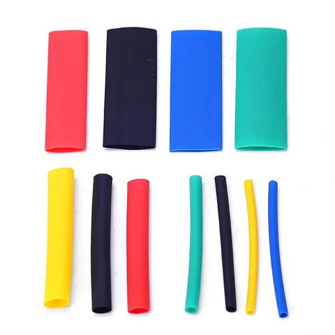 Ultimate Heat Shrink Sleeve Kit With 800 Pieces For Cable Winding And Sheath Restoration, Featuring High Expansion Ratio And Thermal Stability To Cover All Wire Sizes With A Radly Tight Close Fit And Variety of Colors For Any Project. assorted colored heat shrink tubing sleeves in multiple diameters