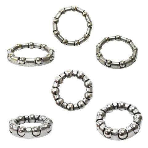 Bike Ball Bearing Retainer Kit For Crank And Wheel Repair, Five Sets With Seven Sizes displayed in metal casing