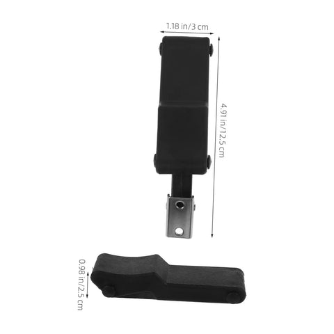 Flexible Spring Latch Car Hood Catch Heavy Duty Elastic Draw Latch with stainless steel and rubber design, dimensions labeled.