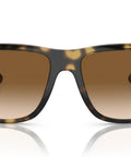 Boyfriend Two Oversized Sunglasses With Havana Frame And Clear Gradient Brown Lenses For 100 UV Protection 60 MM Lens Width