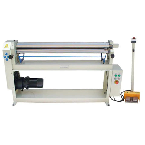 Built Tough Electric 50 Inch Heavy Duty Metal Roller for Smooth Sheet Metal Bending with foot pedal control.
