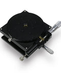 ZR125 Motorized Rotary Positioning Stage With Manual Fine Adjustment And Lifting Rotary Fine Adjustment Table in angled view