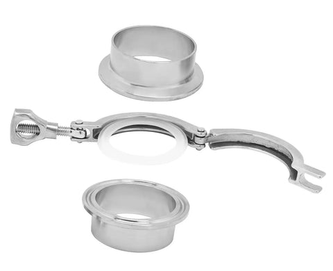Heavy Duty 2 Inch Tri Clamp Sanitary Pipe Fittings Set In Stainless Steel 304 With Weld Ferrules Wing Nuts And Gasket Adjustable Clamp