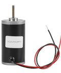Heavy Duty 24 Volt DC Brush Motor With 31ZY 3500 RPM Speed And Reversible CW CCW Rotation For Industrial Gearbox Applications featuring metal construction and wires.
