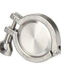 Stainless Steel Sanitary Pipe Fittings Kit With Tri Clamp End Cap Weld Ferrule And Silicone Gasket 608mm by 630mm, showing tri clamp detail